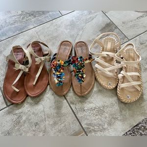 3 Pairs of Women’s Sandals